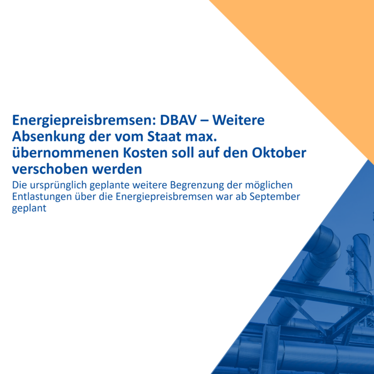 Energiepreisbremsen DBAV Energiepreisbremsen DBAV