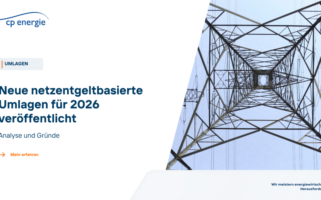 Neue netzentgeltbasierte Umlagen für 2026 veröffentlicht